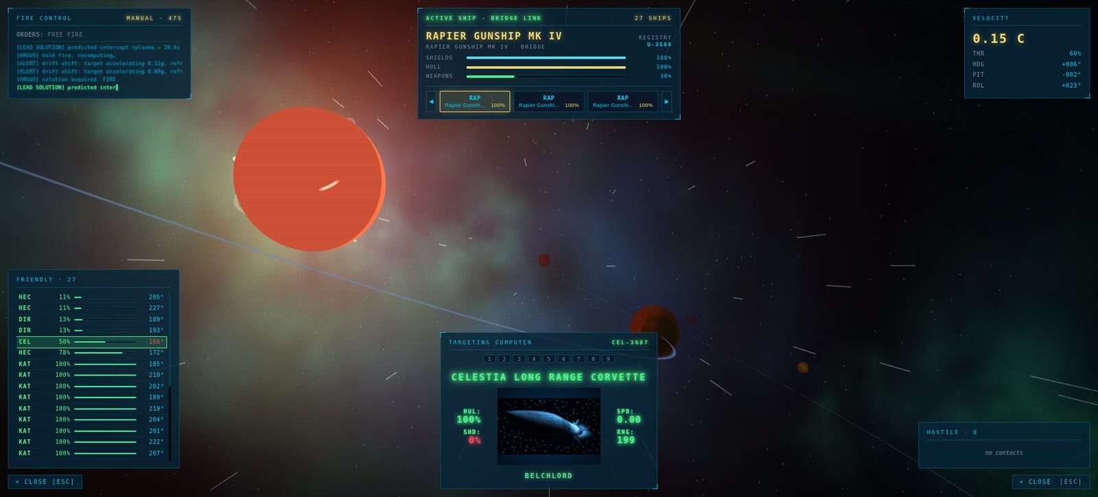 Manual fire control from the bridge: fire-control panel, velocity readout and targeting computer